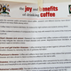 A government post from UCDA supporting coffee consumption.